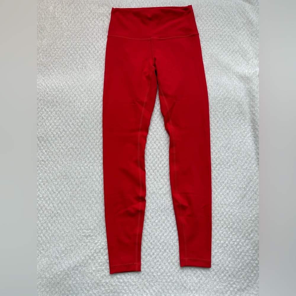 Lulu Lemon Wunder Train High-Rise Tight 28" Hot Heat